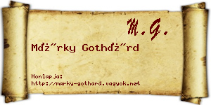 Márky Gothárd névjegykártya